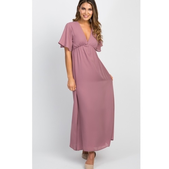 Pinkblush Dusty Rose Maxi Dress - Picture 4 of 7